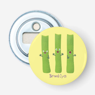 Snoepstokjes trio cartoon groenten button flesopener