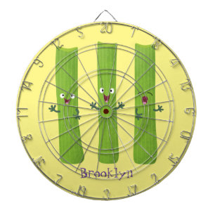 Snoepstokjes trio cartoon groenten dartbord