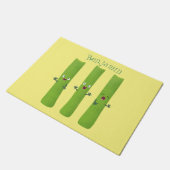 Snoepstokjes trio cartoon groenten deurmat (Schuin)