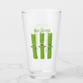 Snoepstokjes trio cartoon groenten glas (Voorkant)