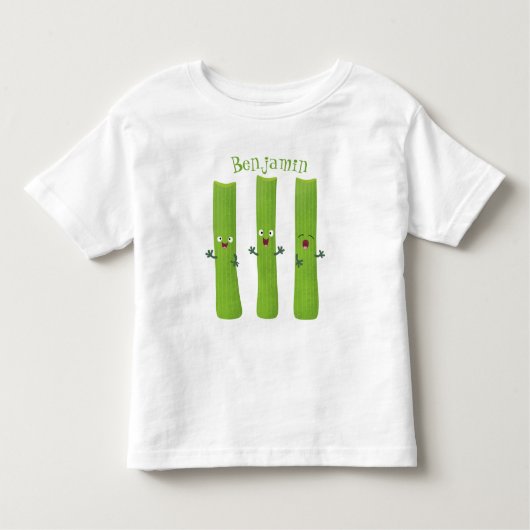 Snoepstokjes trio cartoon groenten kinder shirts (Voorkant)