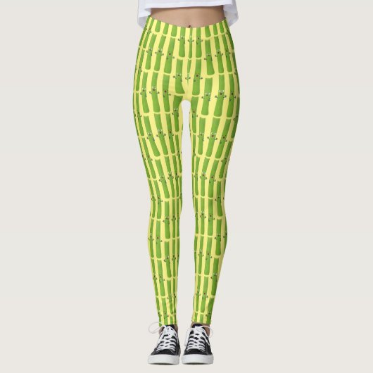 Snoepstokjes trio cartoon groenten leggings (Voorkant)
