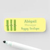 Snoepstokjes trio cartoon groenten naamplaatje (In situ)