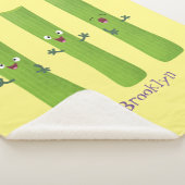 Snoepstokjes trio cartoon groenten sherpa deken (3/4)