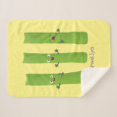 Snoepstokjes trio cartoon groenten sherpa deken (Voorkant (horizontaal))