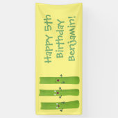 Snoepstokjes trio cartoon groenten spandoek (Verticaal)