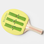 Snoepstokjes trio cartoon groenten tafeltennisbatje (Zijkant)