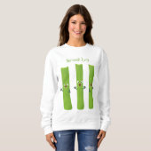 Snoepstokjes trio cartoon groenten trui (Voorkant volledig)