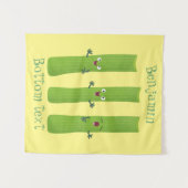 Snoepstokjes trio cartoon groenten wandkleed (Voorkant (horizontaal))