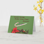 Snoepstokken Elke Kind Zijn Eerste Schacht Kerstka Kaart (Gele Bloem)