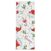 Snoepstokken en Kerstmannenhoeden Wijn Cadeautas (Achterkant)