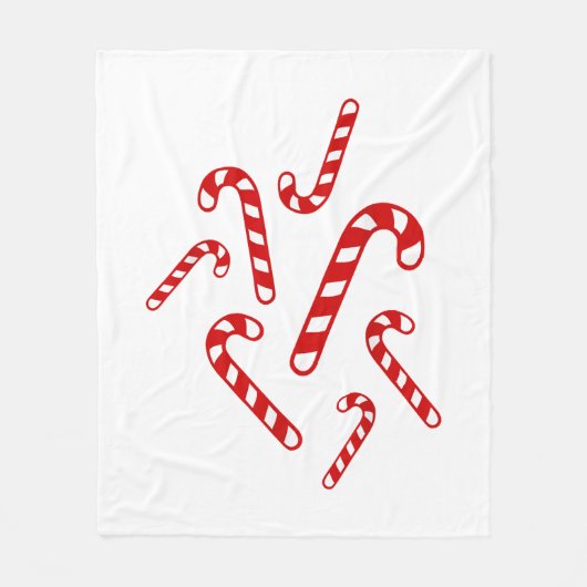 Snoepstokken fleece deken (Voorkant)