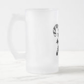 Snoepstokken & maretak Zwarte Kerstmis Matglas Bierpul (Links)