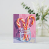 Snoepstokken | Oude Kerstmis Feestdagenkaart (Staand voorkant)