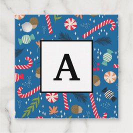 snoepsuikerriet en gevlekt kerstSnoep Bedankjes Labels