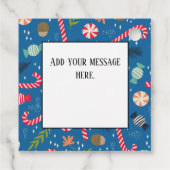 snoepsuikerriet en gevlekt kerstSnoep Bedankjes Labels (Achterkant)