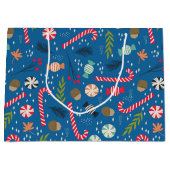 snoepsuikerriet en gevlekt kerstSnoep Groot Cadeauzakje (Voorkant)