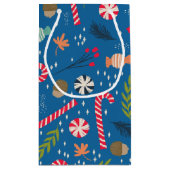 snoepsuikerriet en gevlekt kerstSnoep Klein Cadeauzakje (Achterkant)