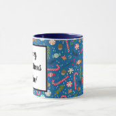 snoepsuikerriet en gevlekt kerstSnoep Mok (Midden)