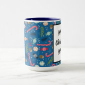 snoepsuikerriet en gevlekt kerstSnoep Mok (Midden)