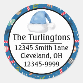 snoepsuikerriet en gevlekt kerstSnoep Ronde Sticker