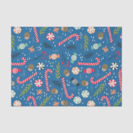 snoepsuikerriet en gevlekt kerstSnoep Tissuepapier