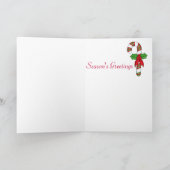 snoepsuikerriet feestdagen kaart (Binnen)