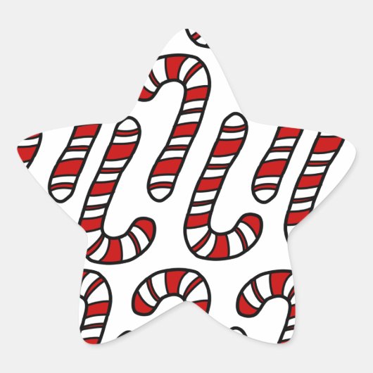 snoepsuikerriet ster sticker (Voorkant)