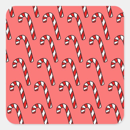 snoepsuikerriet vierkante sticker (Voorkant)