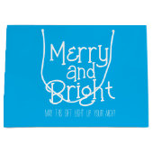 Snoeptas voor fijne kerst en heldere kerstcadeaus groot cadeauzakje (Voorkant)