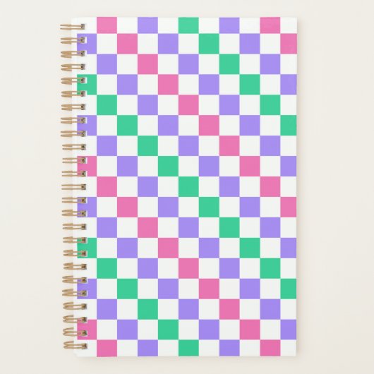 Snoepwinkel diagonaal schaakbordpatroon planner (Voorkant)