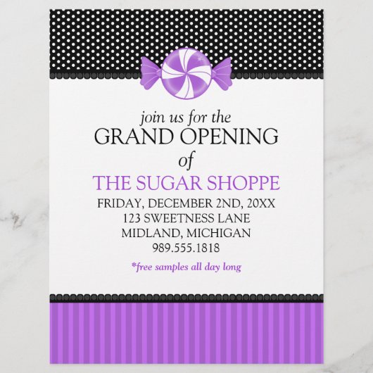 Snoepwinkel Grand Opening Aankondiging Flyers (Voorkant)