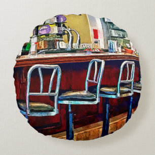 Snoepwinkel Met Frisdrankfontein Rond Kussen