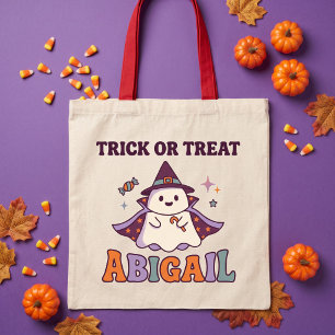 Snoepzakje Schattige Halloween Heks Geest Snoep of Tote Bag