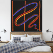 Snoer in storm canvas afdruk (Insitu (Slaapkamer))