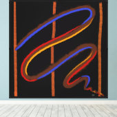 Snoer in storm canvas afdruk (Insitu (Houten vloer))