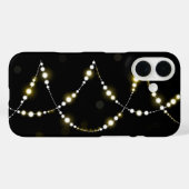 Snoer van gloeiende lichten op zwart Case-Mate iPhone case (Achterkant (horizontaal))