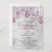 Snoeren Sieraden Zilver Bokeh Kerstmis Kaart (Voorkant)