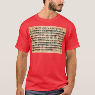 Snoeren van muziekpianokords t-shirt