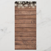 Snoerlampjes Rustieke Houten Trouwmenu Menu (Achterkant)