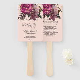 Snoerlichten Burgundy Bloemen Bruiloft Handventila Handwaaier