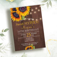 Snoerlichten zonnebloemen chic rustiek sweet sixte