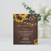 Snoerlichten zonnebloemen rustieke chic Sweet Sixt (Staand voorkant)