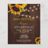 Snoerlichten zonnebloemen rustieke chic Sweet Sixt (Voorkant)