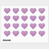 Snoerlichtjes Roze Doopfeest Favor Hart Sticker (Vel)