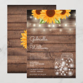 Snoerlichtjes Zonnebloem Metselpotten Rustieke Bru Kaart (Voorkant / Achterkant)