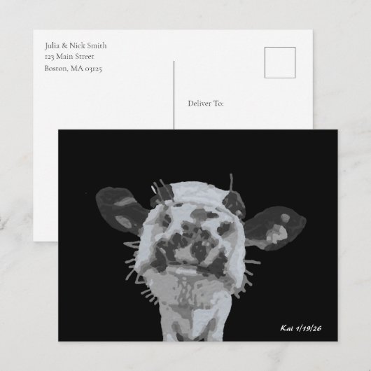 Snoet Boop, Dier Briefkaart (Voorkant / Achterkant)