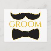 Snoetje En Vlinderdas Voor De Bruidegom Briefkaart (Voorkant)