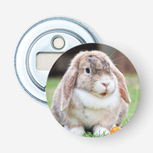 Snoezelkonijn Button Flesopener