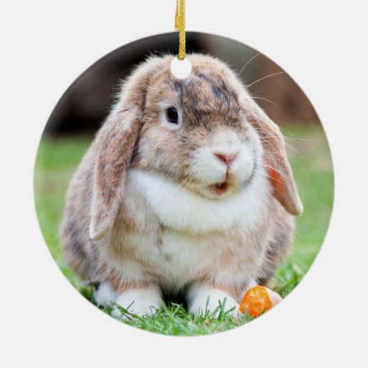 Snoezelkonijn Keramisch Ornament (Achterkant)